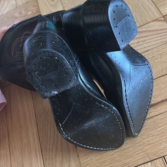 Old west leather cowboy boots size 100 (us 4) - Picture 7 of 7